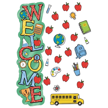 Eureka Back to School Welcome All-In-One Door Decor Kit, 40 Pieces, PK2 849337